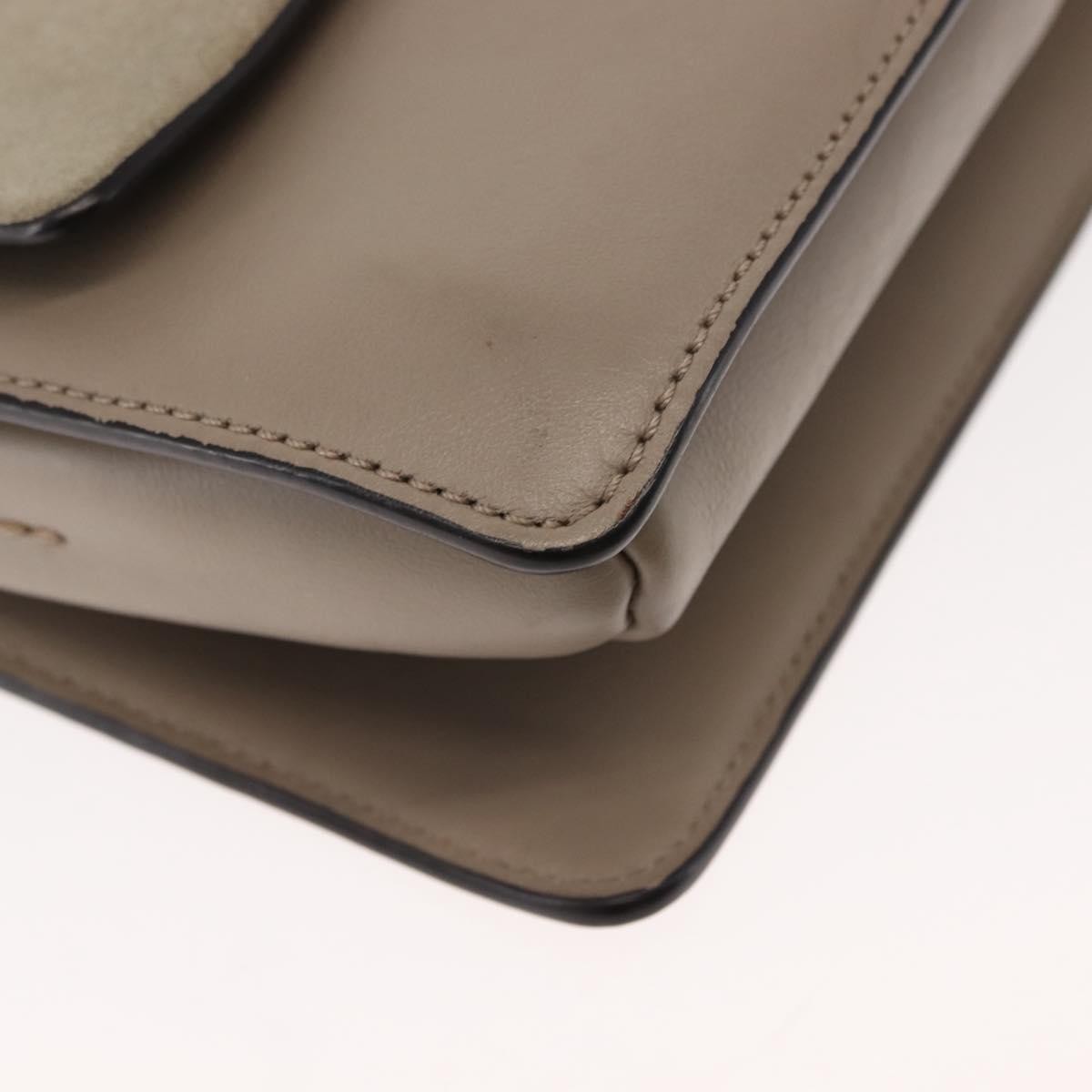 Chloe Faye Shoulder Bag Leather and Suede, BEIGE, SUEDE, Shoulder bag