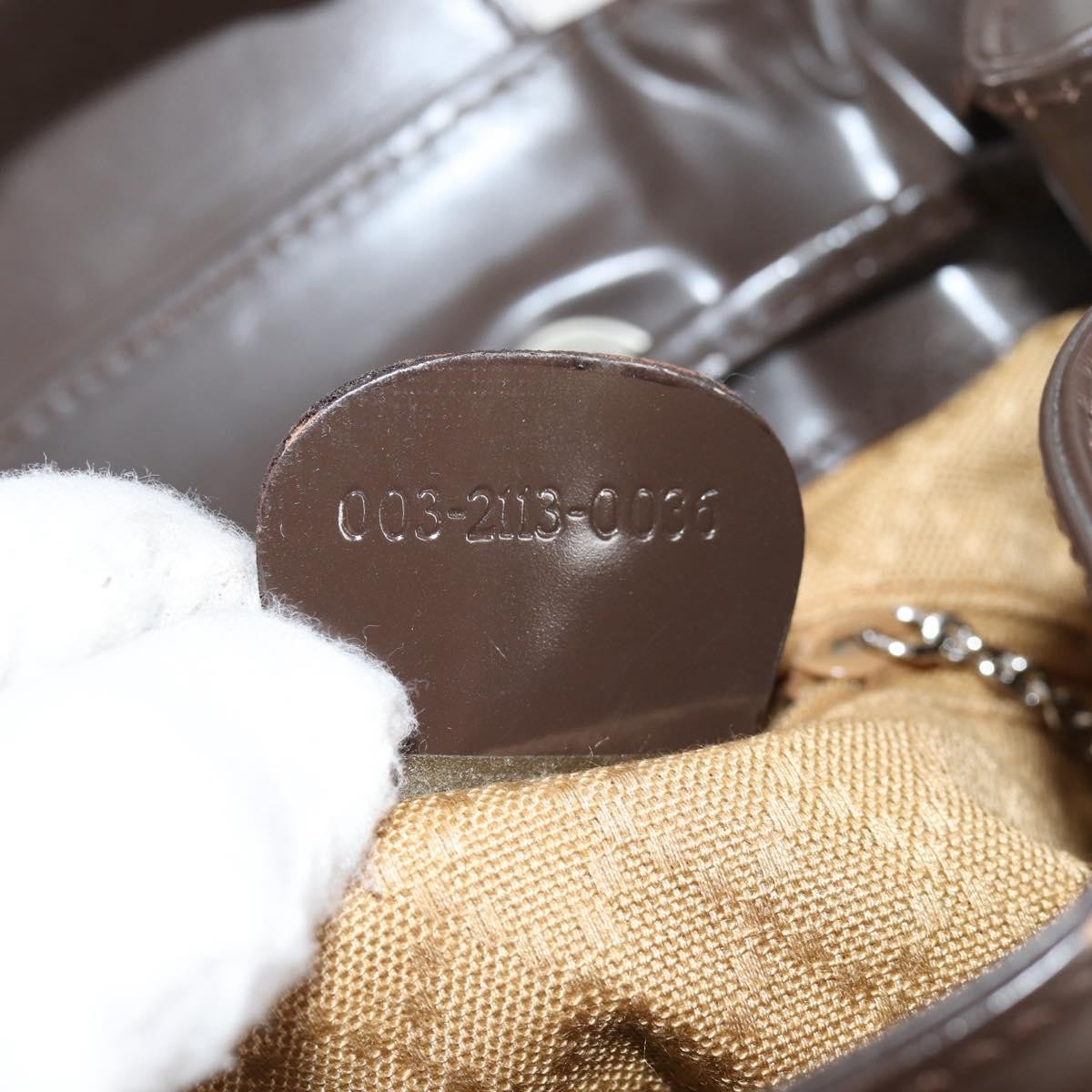 Gucci Vintage Bamboo Sling Backpack Nylon, BROWN, NYLON, Backpack