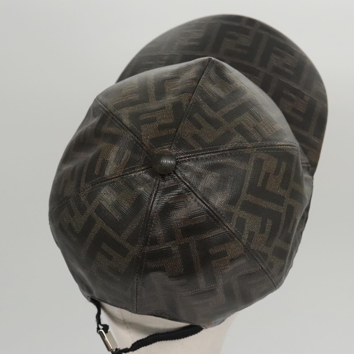 Fendi Logo Baseball Cap Zucca Canvas, BLACK, CANVAS, Head accessory