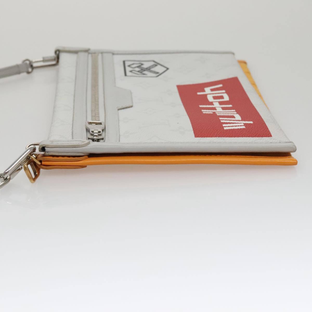 Louis Vuitton Double Flat Messenger Bag Limited Edition Logo Story Monogram Canvas and Denim, MULTICOLOUR, CANVAS, Shoulder bag