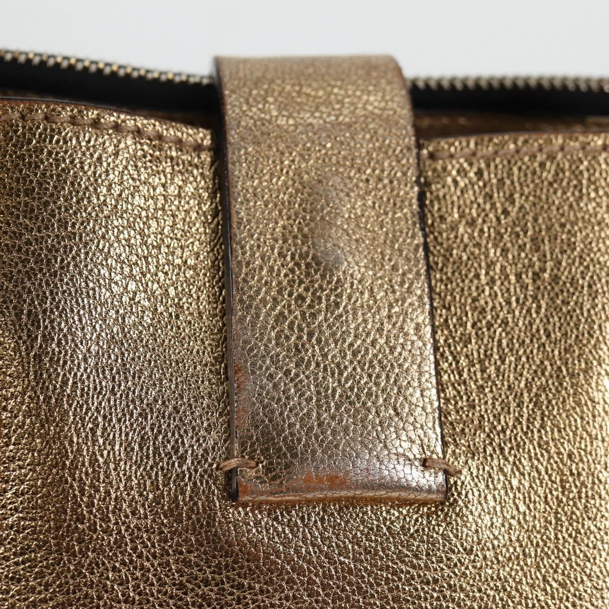 Miu Miu Madras Convertible Compartment Tote Leather, GOLD, LEATHER, Tote bag