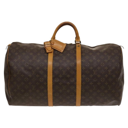 Louis Vuitton Keepall Bag Monogram Canvas, BROWN, CANVAS, Travel bag
