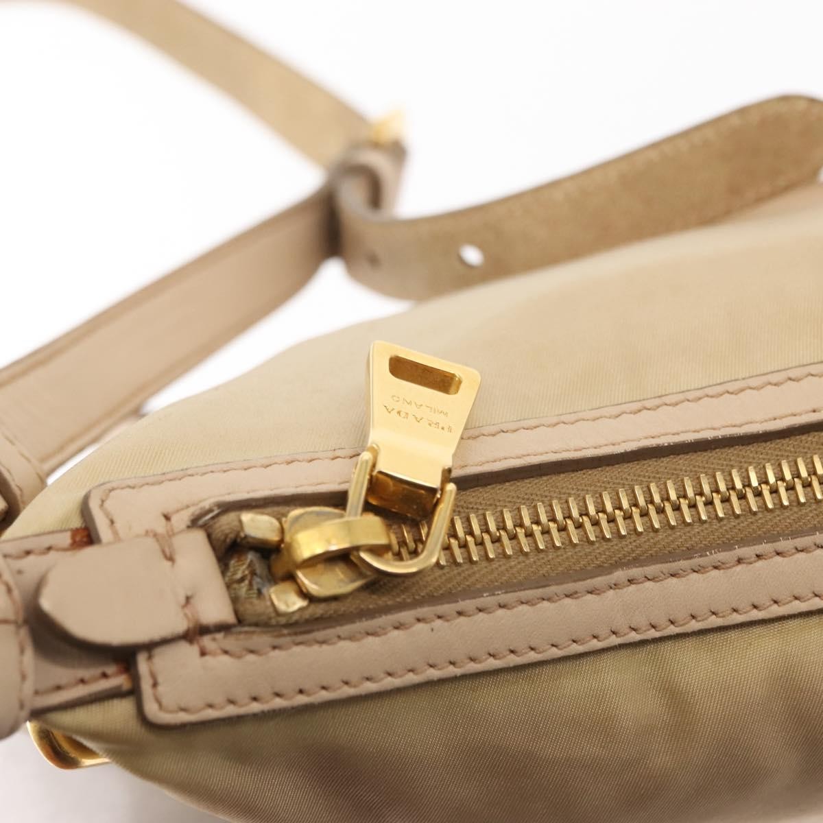 Prada Hobo Tessuto, BEIGE, NYLON, Shoulder bag