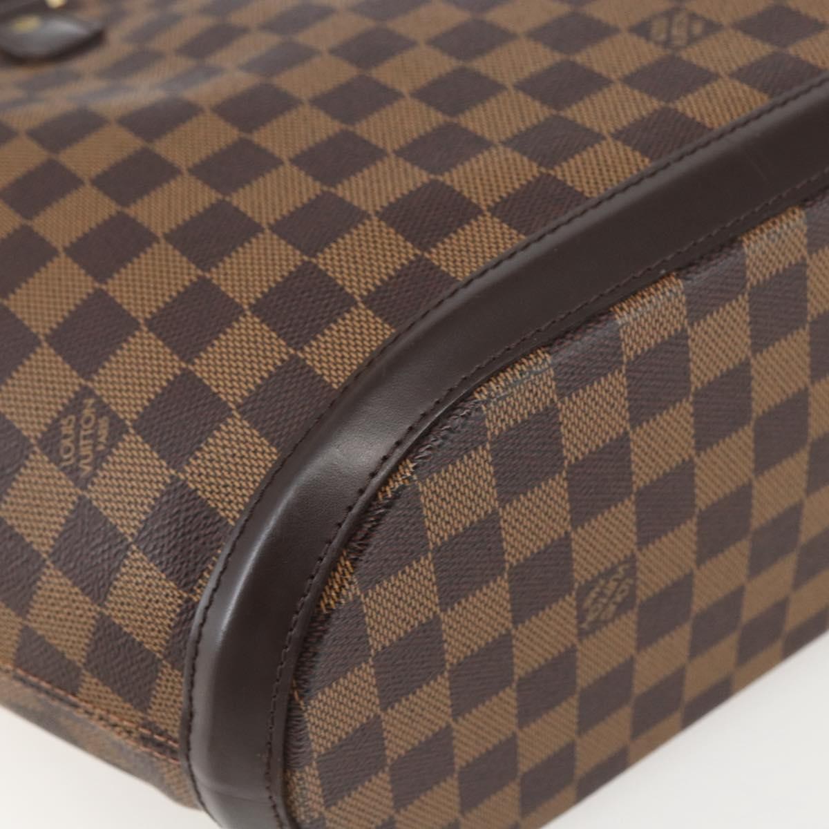 Louis Vuitton Manosque Handbag Damier, BROWN, CANVAS, Tote bag