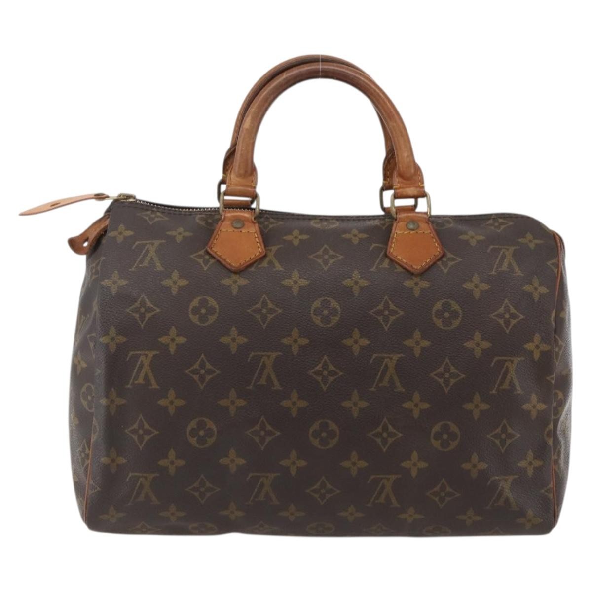 Louis Vuitton Speedy Handbag Monogram Canvas, BROWN, CANVAS, Handbag