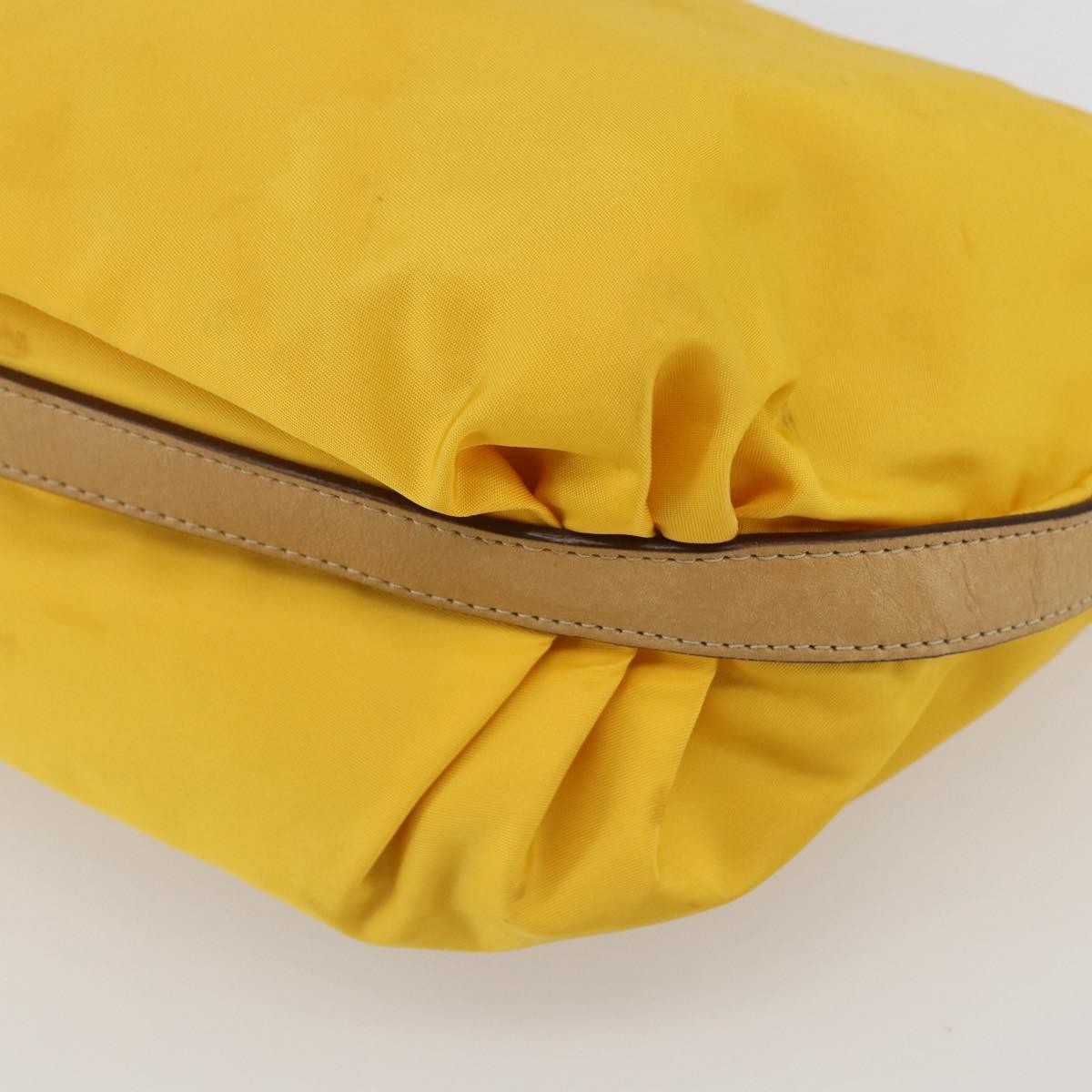 Prada Vintage Shoulder Bag Tessuto, Yellow, Nylon, Shoulder Bag