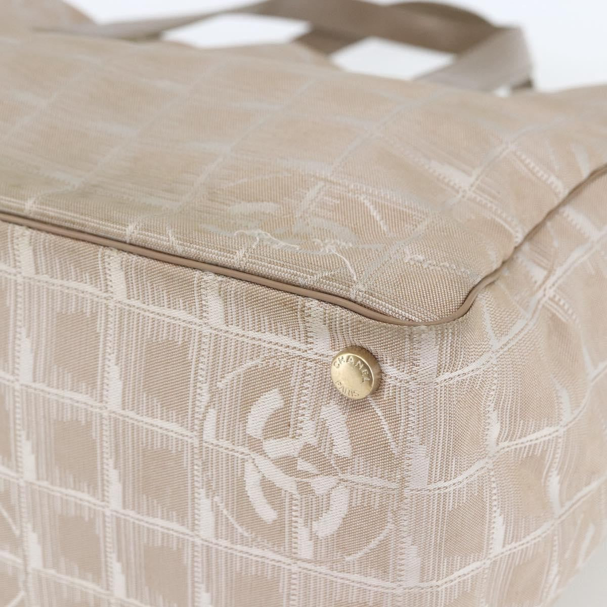 Chanel Travel Line Tote Nylon, BEIGE, NYLON, Tote bag