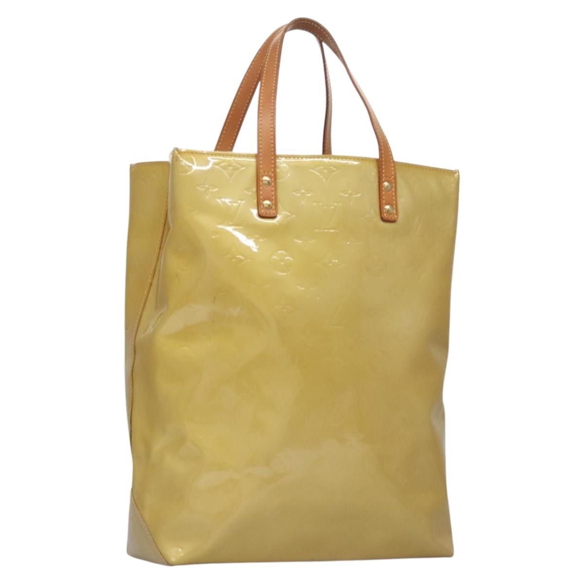 Louis Vuitton Reade Handbag Monogram Vernis, Beige, Patent Leather, Handbag