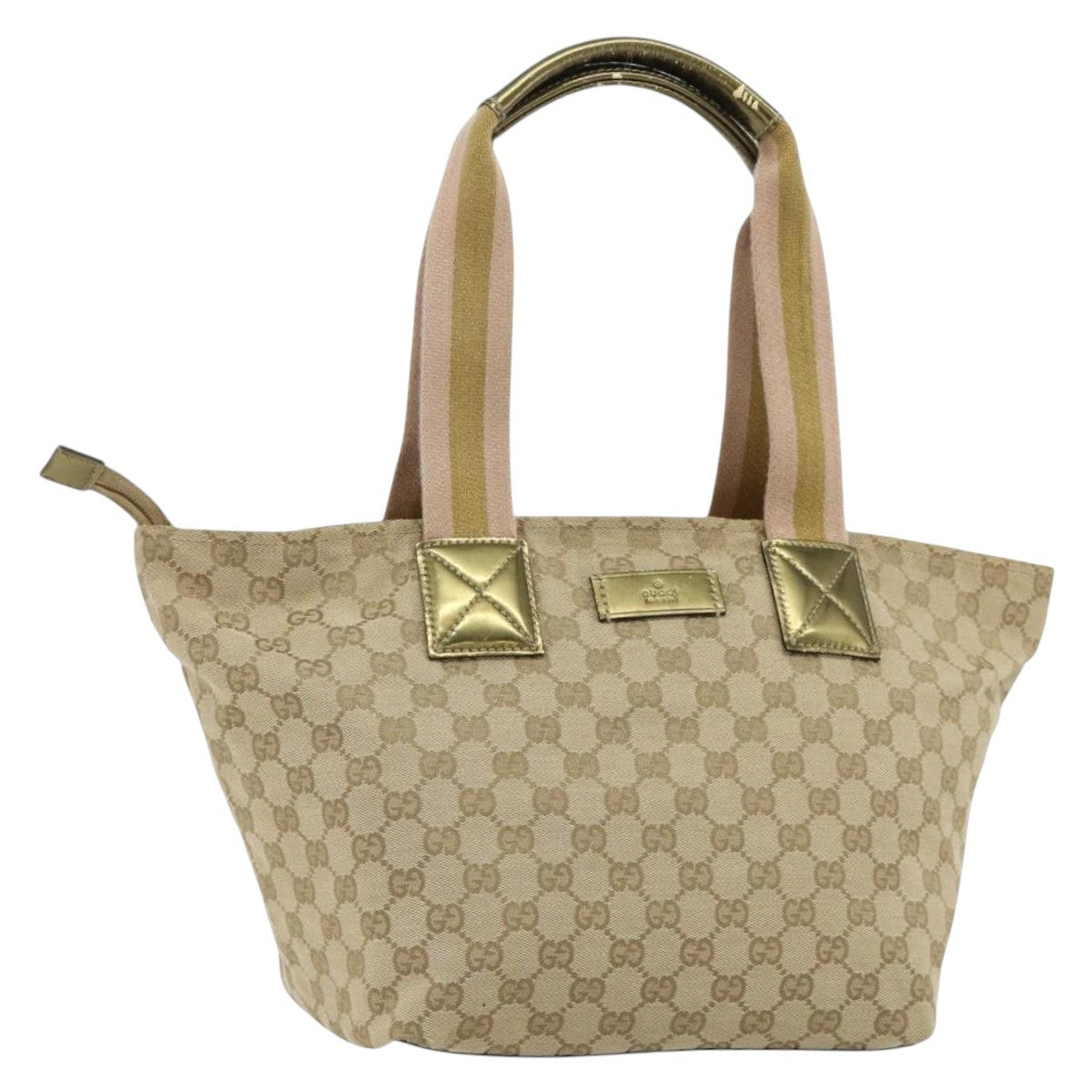 Gucci Web Zip Tote GG Canvas, Beige, Canvas, Tote Bag