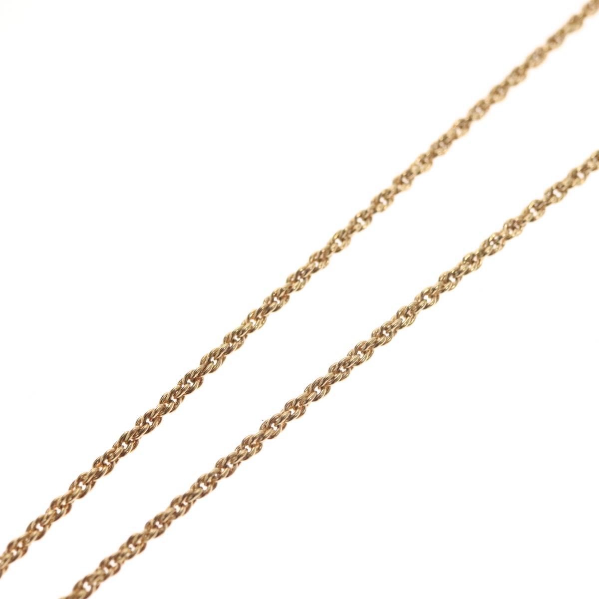 Christian Dior CD Round Pendant Necklace Metal and Crystals, GOLD, METAL, Necklace