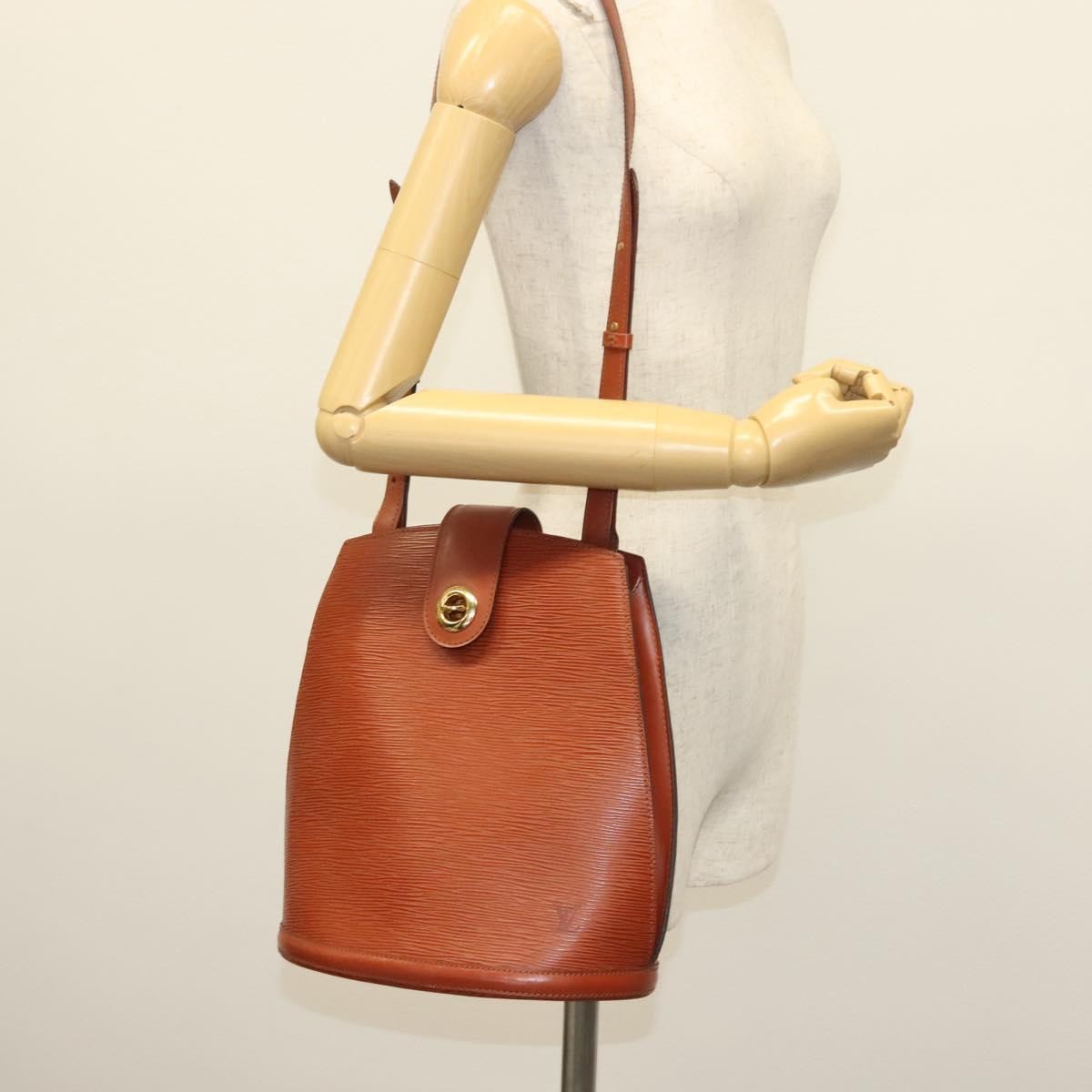 Louis Vuitton Cluny Shoulder Bag Epi Leather, BROWN, LEATHER, Shoulder bag