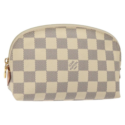 Louis Vuitton Cosmetic Pouch Damier, WHITE, CANVAS, Toiletry Case