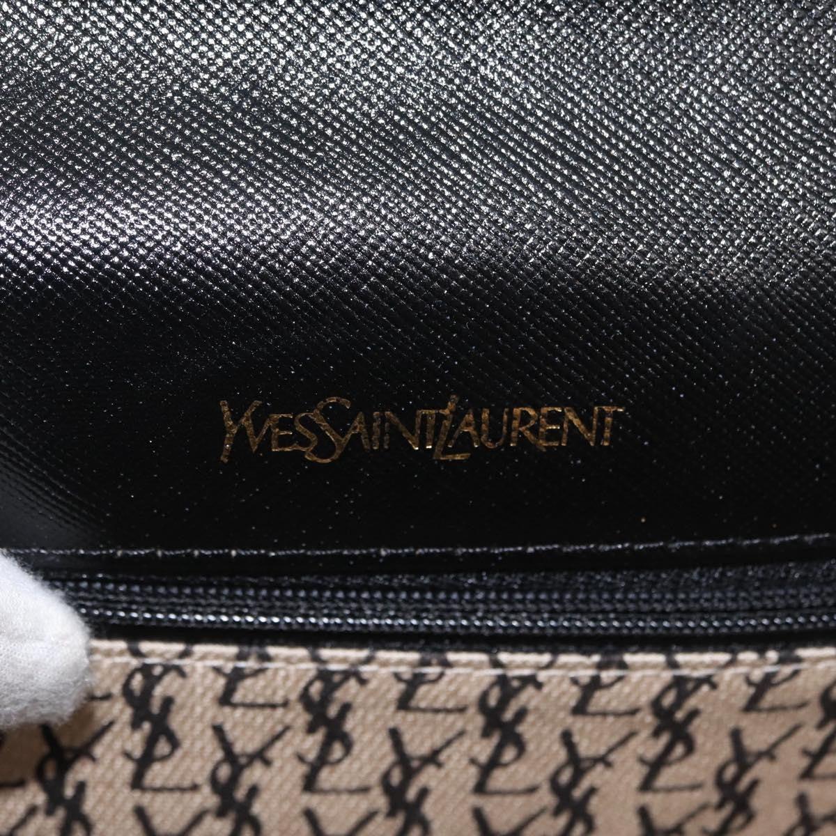 Saint Laurent Vintage Pouch Leather, BLACK, LEATHER, Clutche & pouche
