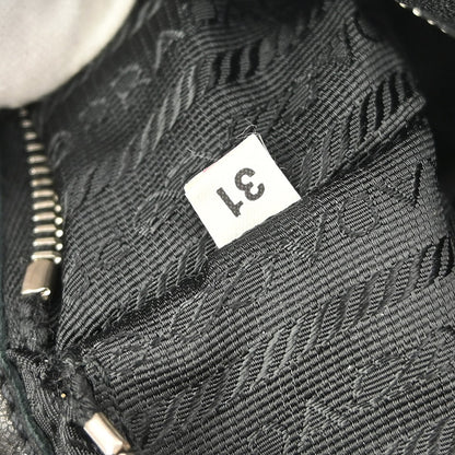 Prada Vintage Handbag Leather, BLACK, LEATHER, Handbag