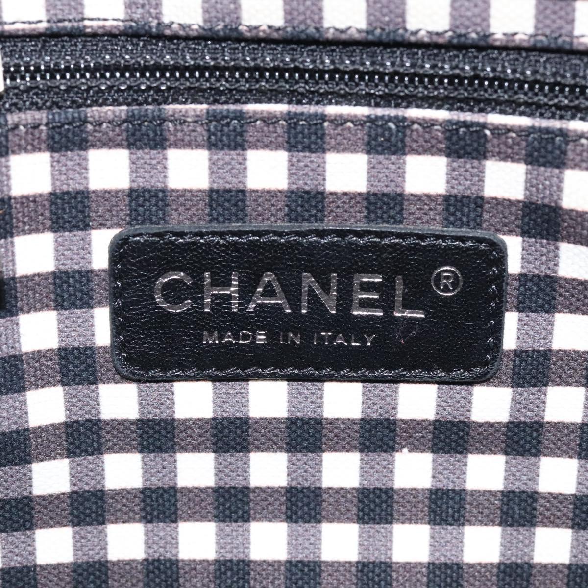 Chanel Top Handle Satchel Gingham Print Canvas, BLACK, CANVAS, Handbag