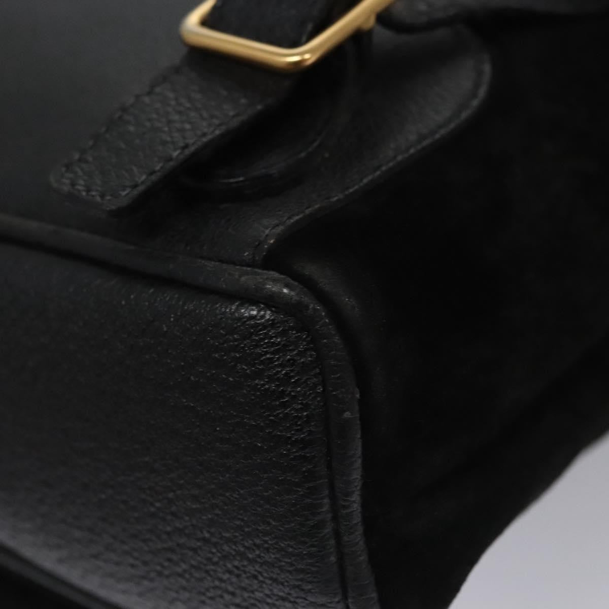 Gucci Gucci bamboo backpack daim, BLACK, SUEDE, Backpack