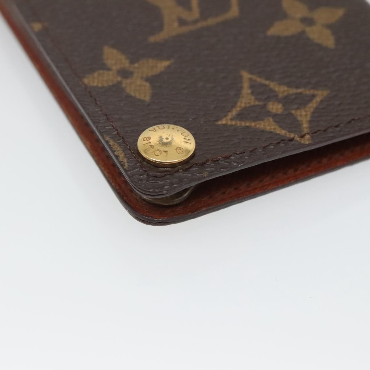 Louis Vuitton Porte Cartes Pression Card Case Monogram Canvas, BROWN, CANVAS, Card Holders