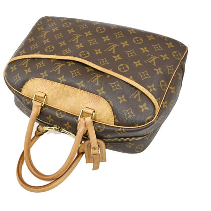 Louis Vuitton Deauville Handbag Monogram Canvas, BROWN, CANVAS, Handbag