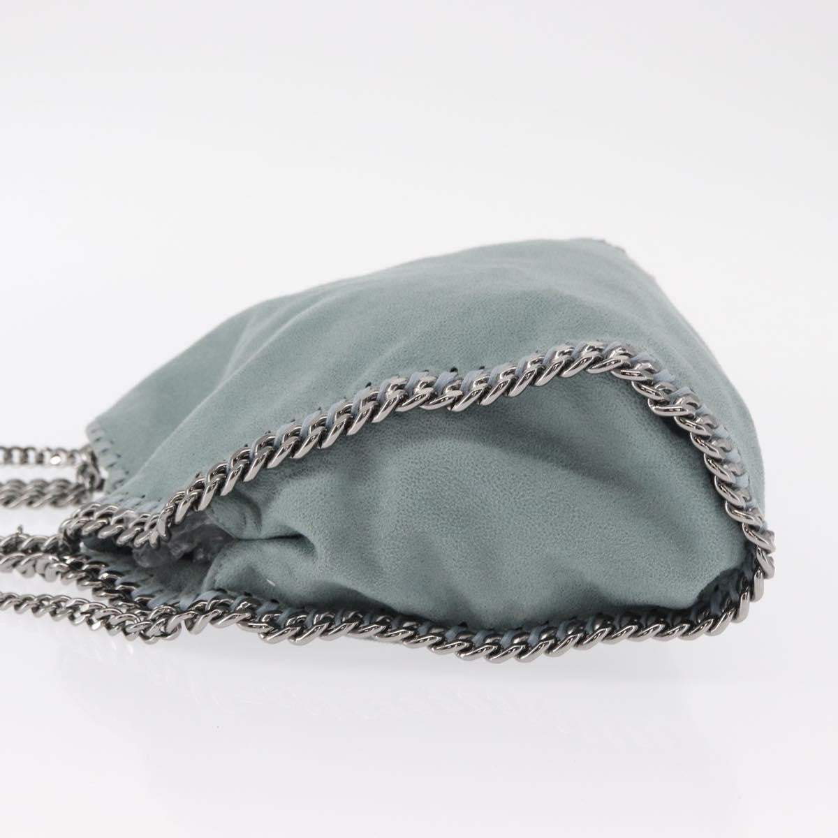 Stella McCartney Falabella Fold Over Bag Shaggy Deer, BLUE, SUEDE, Shoulder bag
