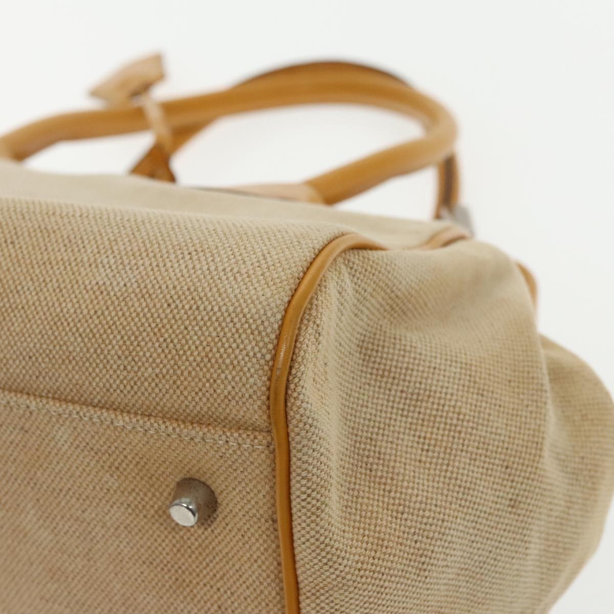 Prada Madras Cerniera Doctor Bag Canvas and Leather, BEIGE, CANVAS, Handbag