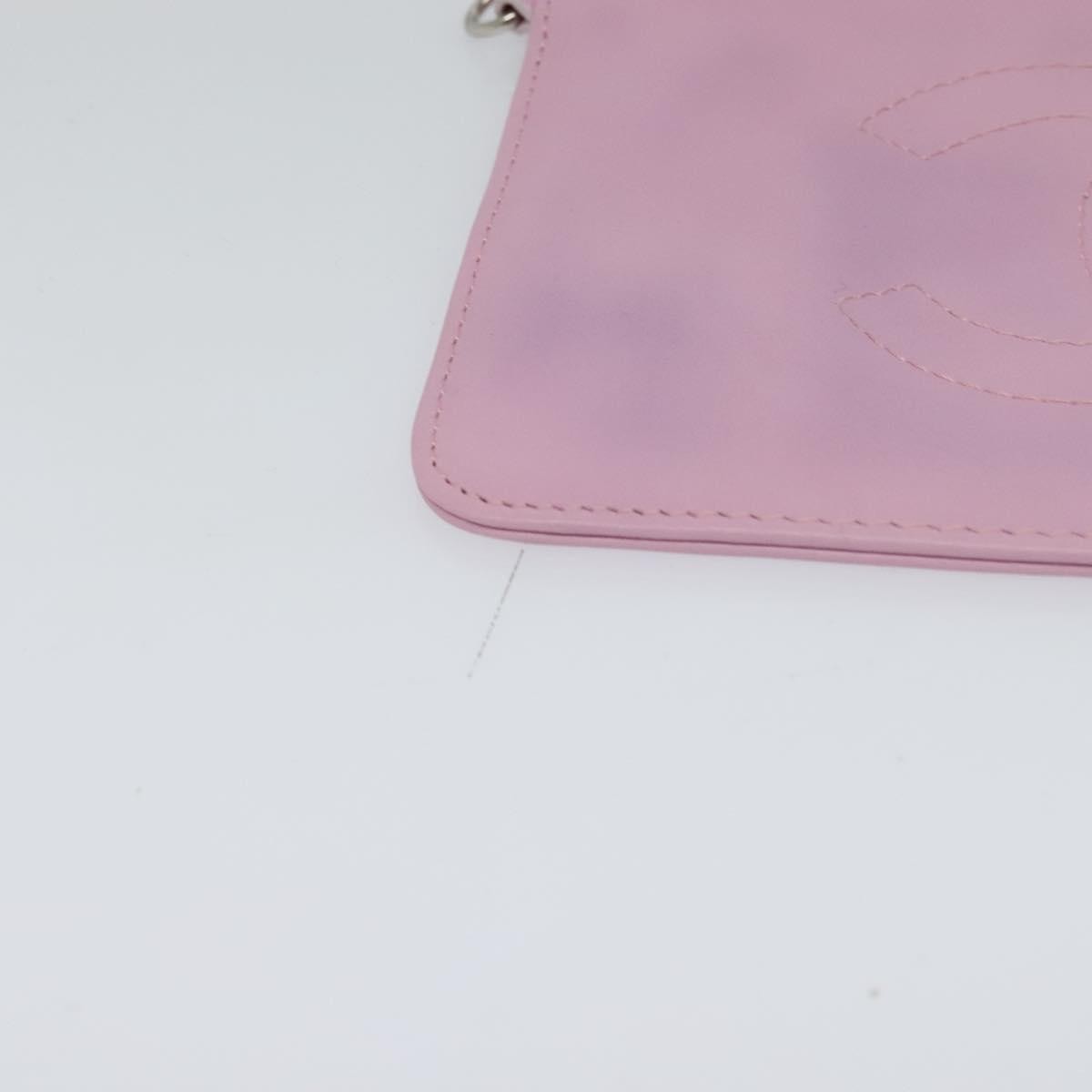 Chanel CC Zip Clutch Leather, Pink, Leather, Clutch