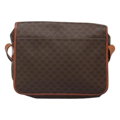 Celine Vintage Macadam Shoulder Bag Canvas and Leather, BROWN, CANVAS, Shoulder bag