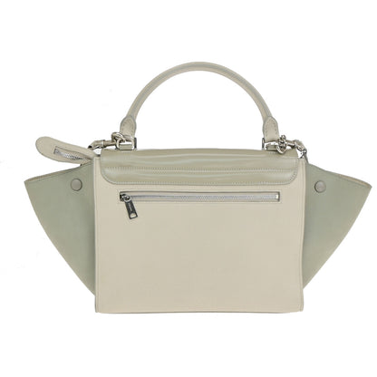Celine Trapeze Bag Leather, BEIGE, LEATHER, Handbag