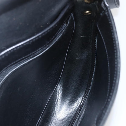 Christian Dior Bobby Flap Bag Whipstitch Leather, BLACK, LEATHER, Shoulder bag