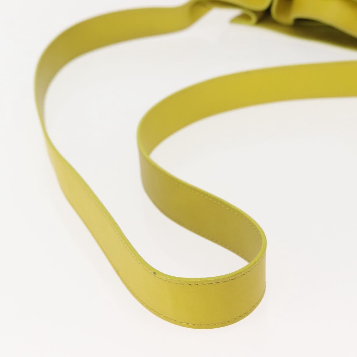Celine Long Strap Big Bag Bucket Leather, YELLOW, LEATHER, Shoulder bag