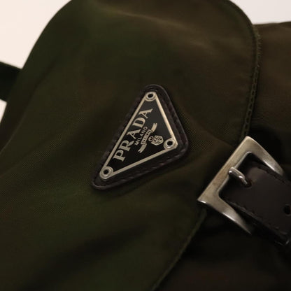 Prada Double Front Pocket Backpack Tessuto, KHAKI, NYLON, Backpack