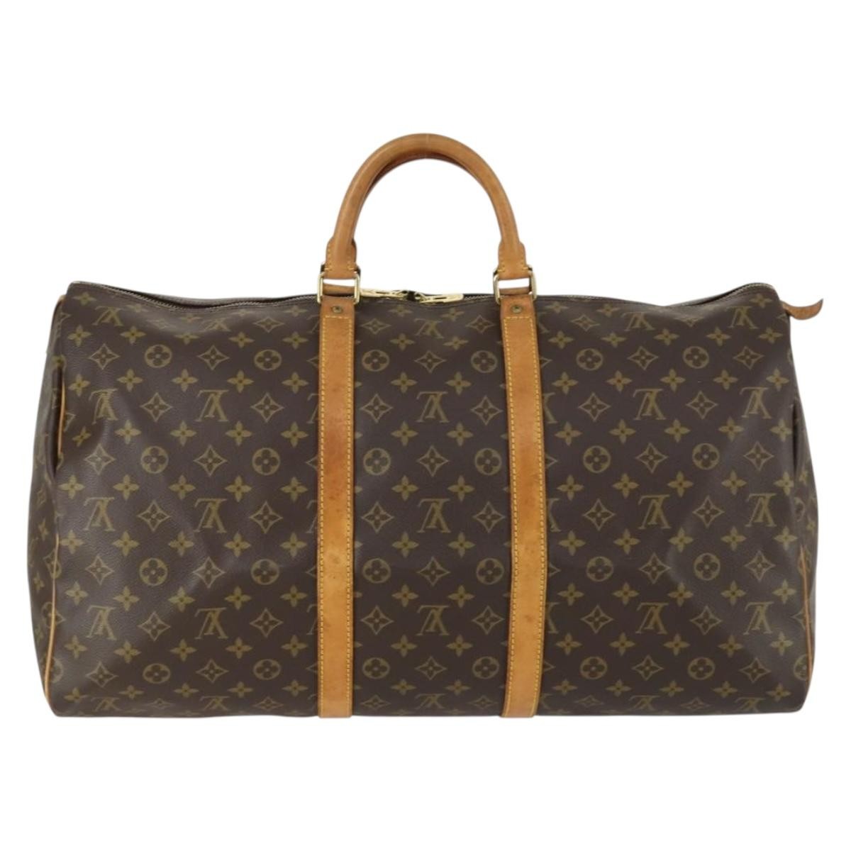 Louis Vuitton Keepall Bag Monogram Canvas, Brown, Canvas, Travel Bag