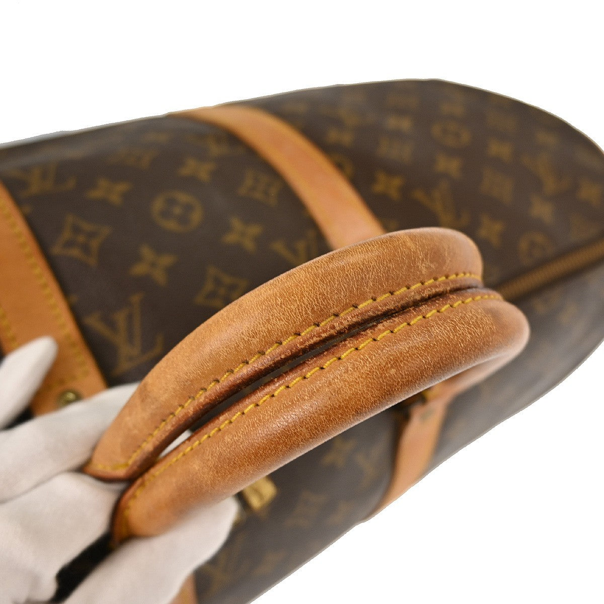 Louis Vuitton Keepall Bag Monogram Canvas, BROWN, CANVAS,LEATHER, Handbag