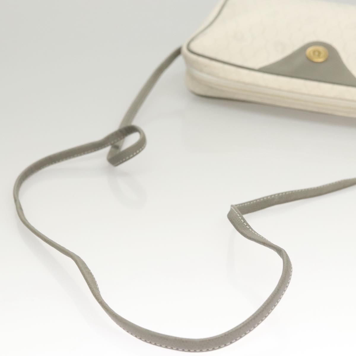 Christian Dior Vintage Honeycomb Shoulder Bag Canvas, WHITE, CANVAS, Shoulder bag