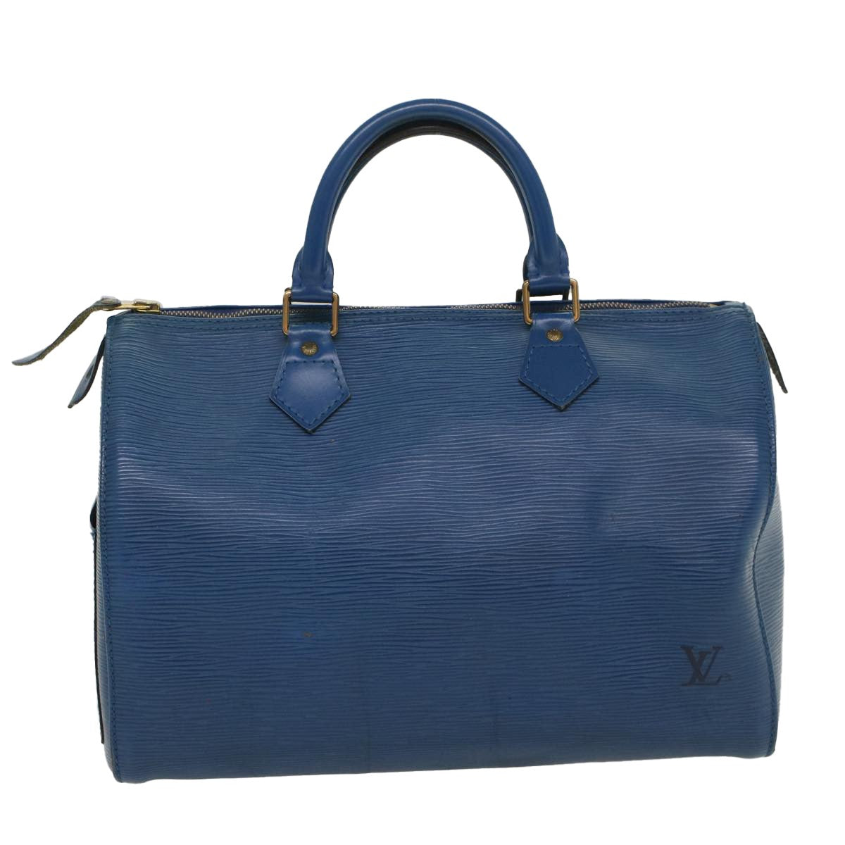Louis Vuitton Speedy Handbag Epi Leather, BLUE, LEATHER, Handbag