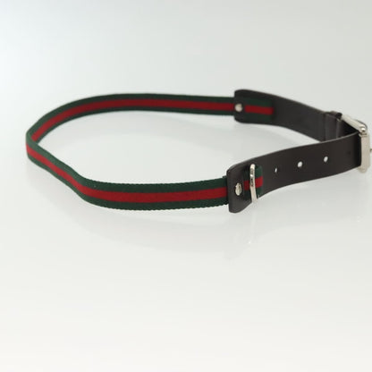 Gucci Web Belt Canvas and Leather, BLACK, LEATHER, Belts
