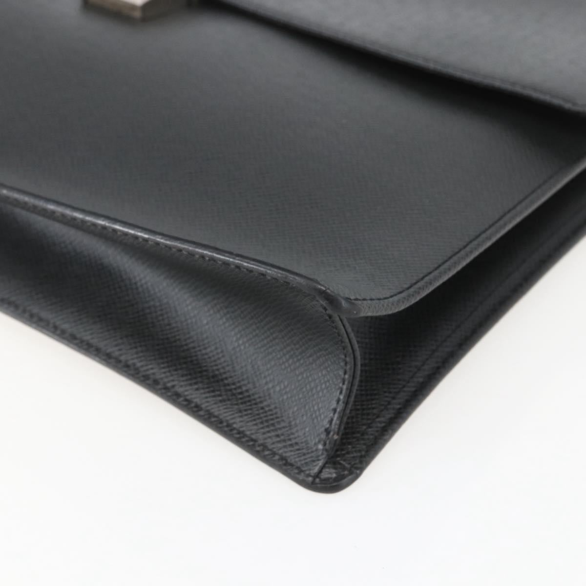 Louis Vuitton Porte-Documents Angara Briefcase Taiga Leather, GRAY, LEATHER, Briefcase