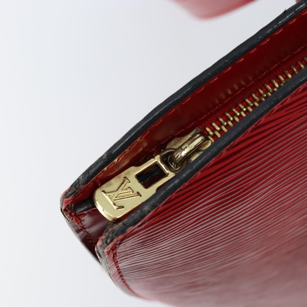 Louis Vuitton Saint Jacques Handbag Epi Leather, RED, LEATHER, Shoulder bag