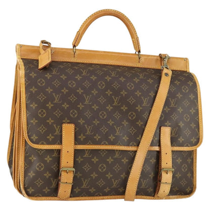 Louis Vuitton Sac Chasse Hunting Bag Monogram Canvas, BROWN, CANVAS, Travel bag