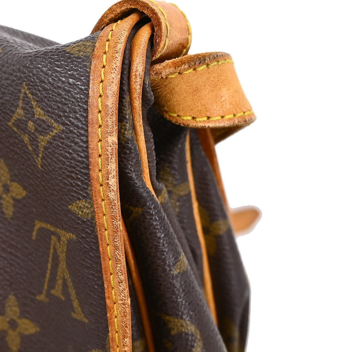 Louis Vuitton Saumur Handbag Monogram Canvas, Brown, Canvas, Shoulder Bag