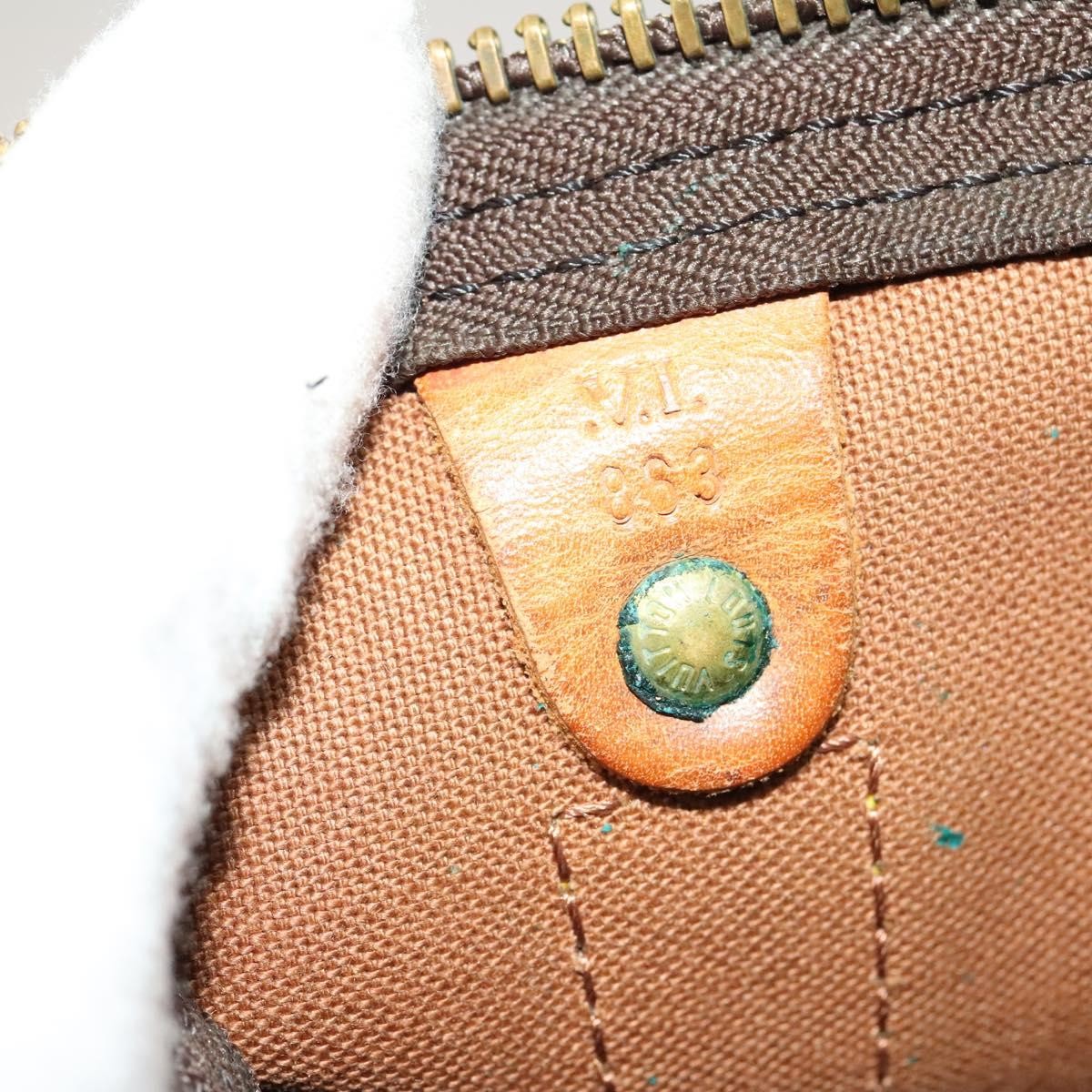 Louis Vuitton Keepall Bag Monogram Canvas, BROWN, CANVAS, Travel bag