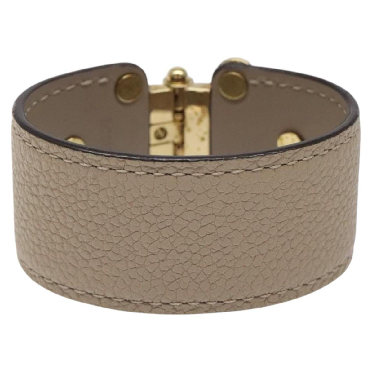 Louis Vuitton Save It Bracelet Leather, BEIGE, LEATHER, Bracelet