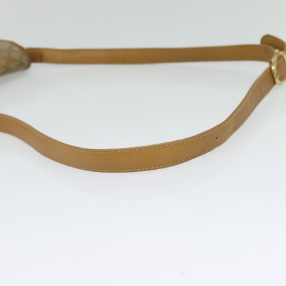 Celine Vintage Macadam Shoulder Bag Canvas and Leather, Beige, Canvas, Shoulder Bag