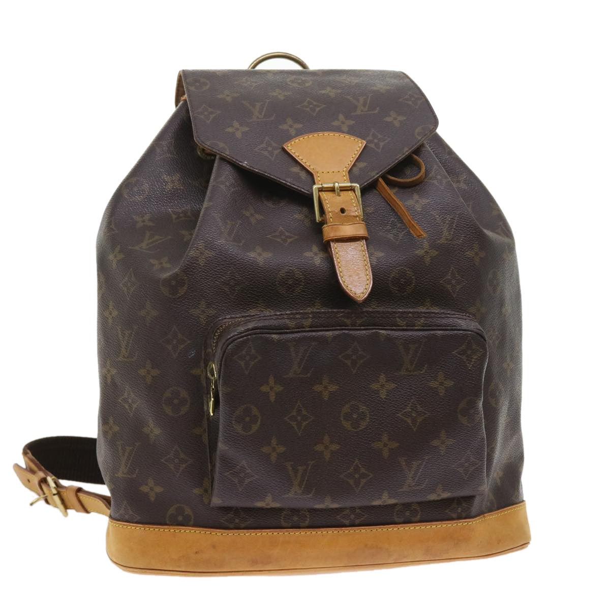 Louis Vuitton Montsouris Backpack Monogram Canvas, BROWN, CANVAS, Backpack