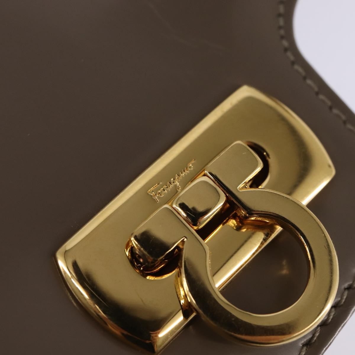 Salvatore Ferragamo Wanda Handbag Patent Leather, GRAY, PATENT_LEATHER, Handbag