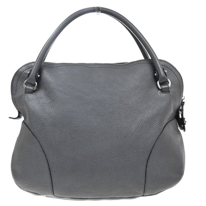 Salvatore Ferragamo Bonaria Satchel Leather, Gray, Leather, Handbag
