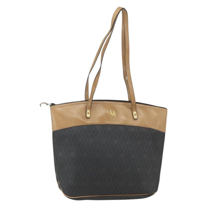 Christian Dior Vintage Honeycomb Tote Bag Canvas, BLACK, CANVAS, Tote bag