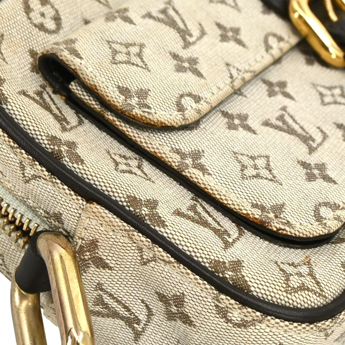 Louis Vuitton Juliette Crossbody Bag Mini Lin, KHAKI, CANVAS, Shoulder bag