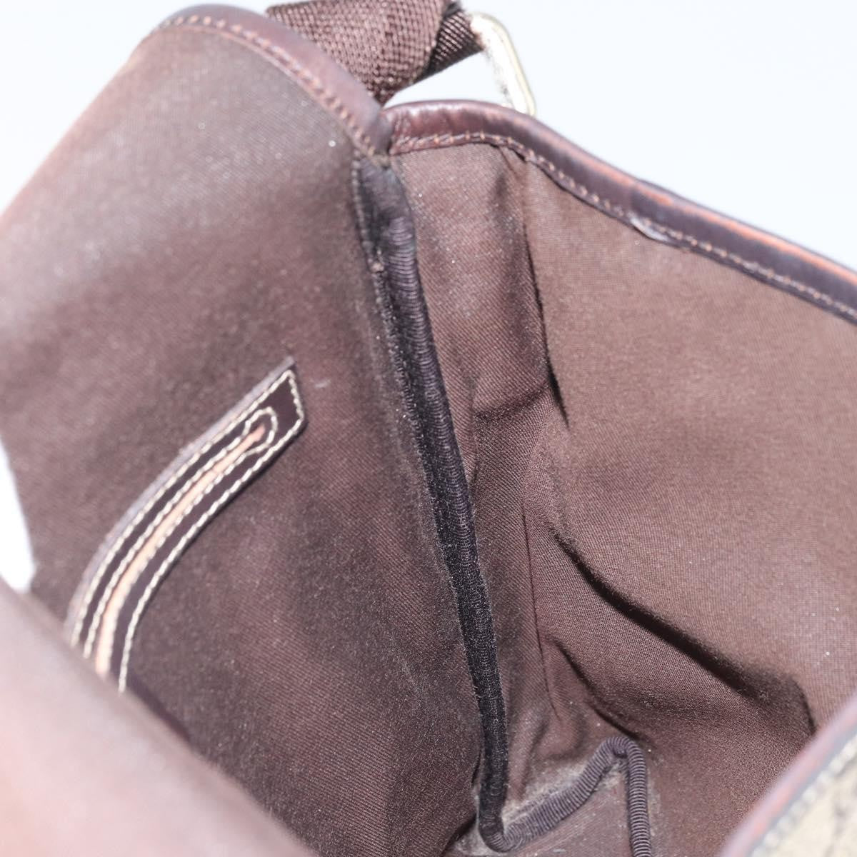Gucci Flap Messenger GG Coated Canvas, BEIGE, PVC, Shoulder bag