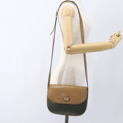 Christian Dior Vintage Honeycomb Flap Crossbody Bag Canvas and Leather, KHAKI, CANVAS, Shoulder bag