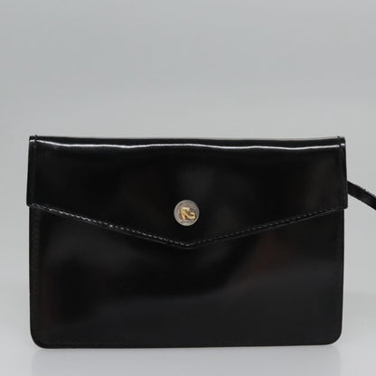 Salvatore Ferragamo Shopper Tote Patent Leather, BLACK, LEATHER, Tote bag